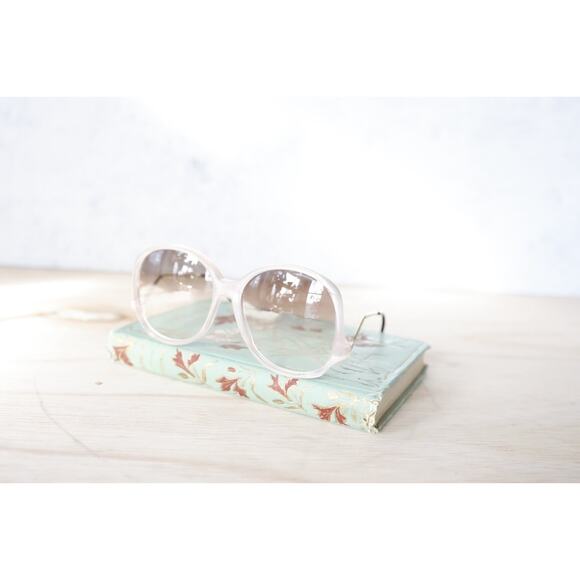 Vintage 1970s Sunglasses NOS frosted Pink Oversize Drop Temples Multicolor Retro main image 9